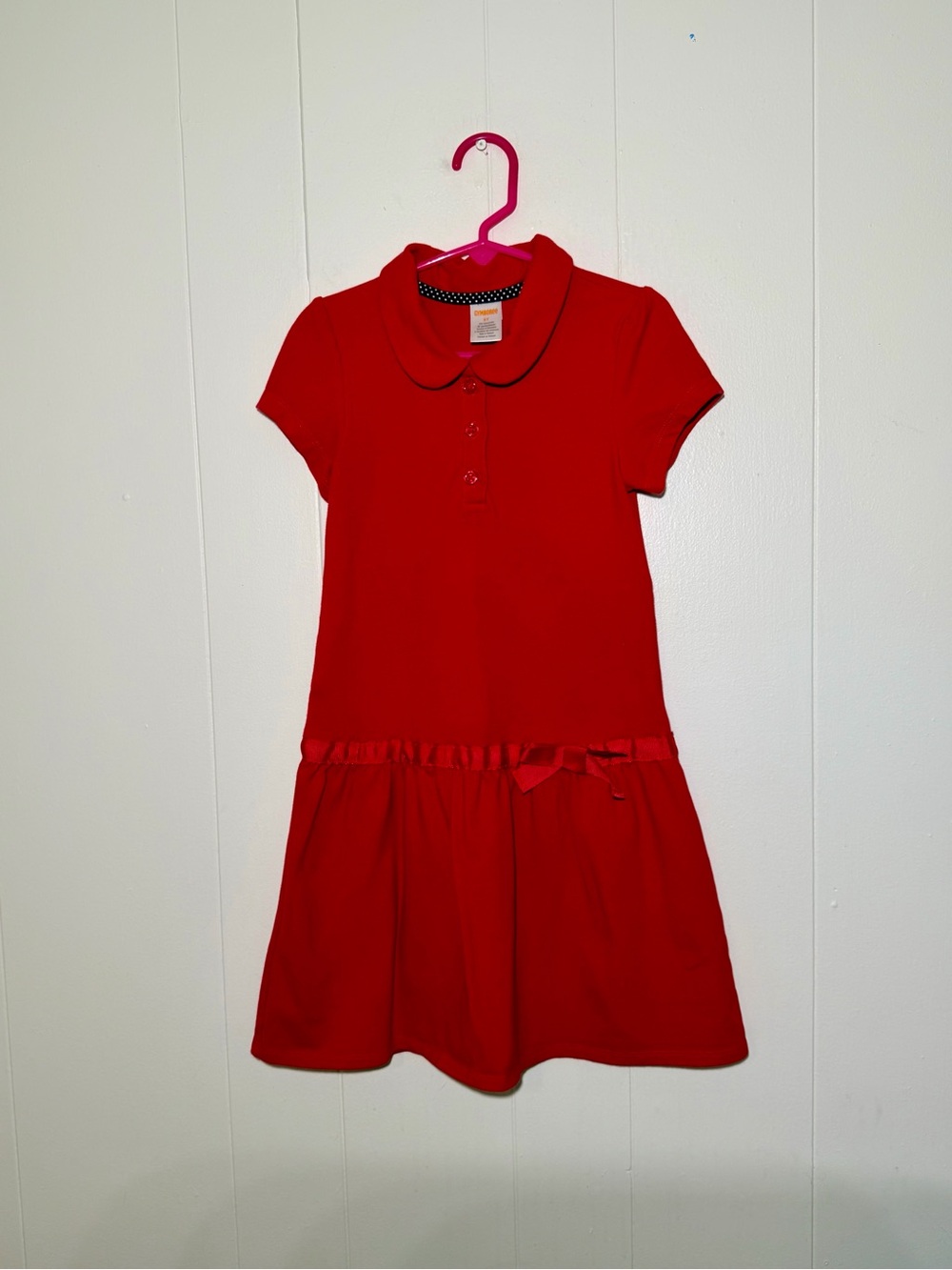 Gymboree Red Polo Dress with Bow Trim